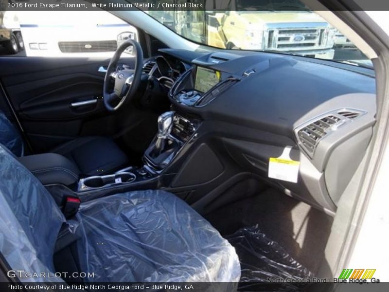 White Platinum Metallic / Charcoal Black 2016 Ford Escape Titanium