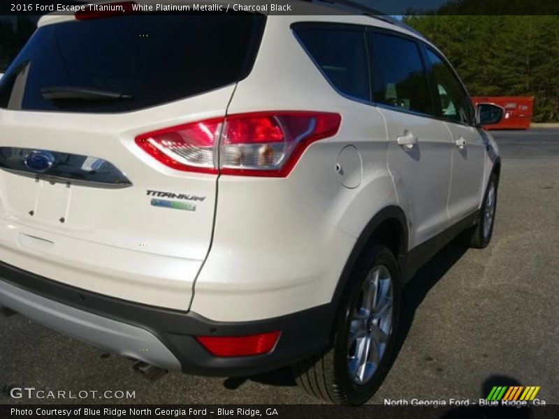 White Platinum Metallic / Charcoal Black 2016 Ford Escape Titanium