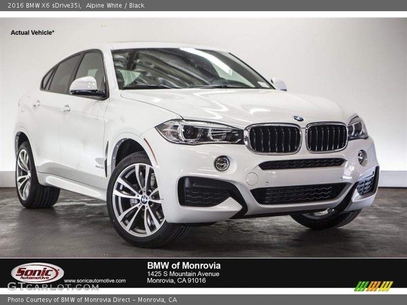 Alpine White / Black 2016 BMW X6 sDrive35i