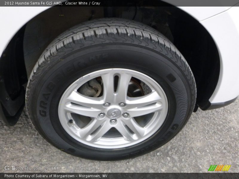 Glacier White / Gray 2012 Hyundai Santa Fe GLS AWD