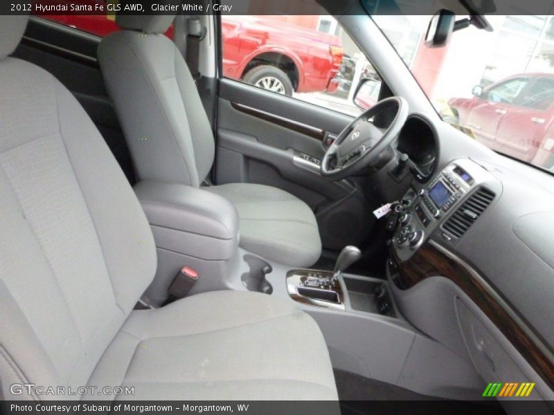 Glacier White / Gray 2012 Hyundai Santa Fe GLS AWD