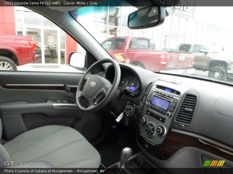 Glacier White / Gray 2012 Hyundai Santa Fe GLS AWD