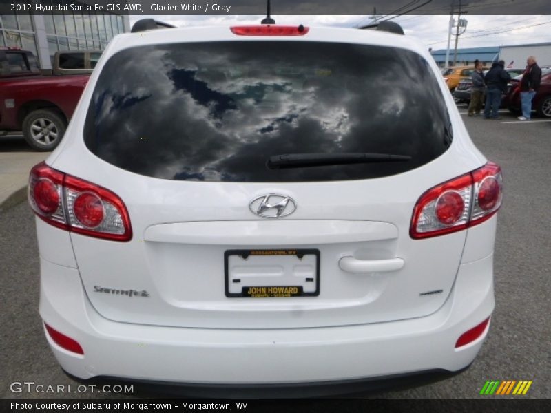 Glacier White / Gray 2012 Hyundai Santa Fe GLS AWD