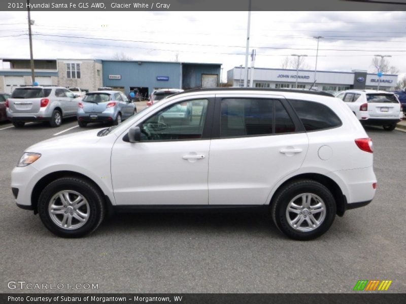 Glacier White / Gray 2012 Hyundai Santa Fe GLS AWD