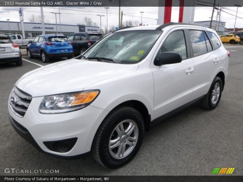 Glacier White / Gray 2012 Hyundai Santa Fe GLS AWD