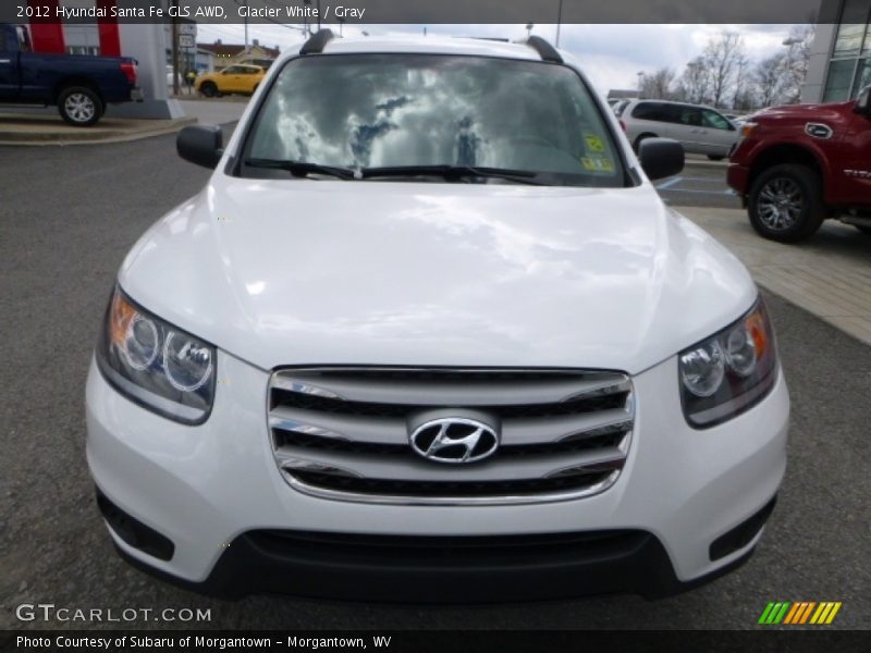 Glacier White / Gray 2012 Hyundai Santa Fe GLS AWD