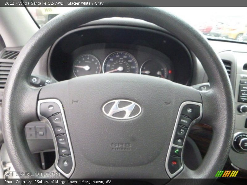 Glacier White / Gray 2012 Hyundai Santa Fe GLS AWD
