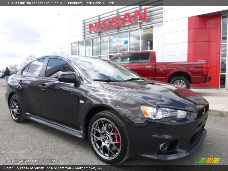 Phantom Black Pearl / Black 2011 Mitsubishi Lancer Evolution MR
