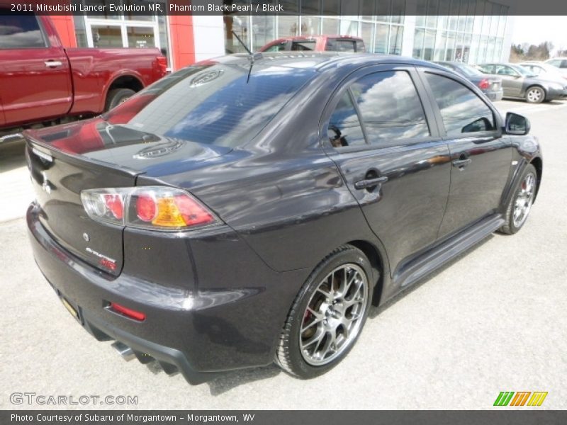 Phantom Black Pearl / Black 2011 Mitsubishi Lancer Evolution MR
