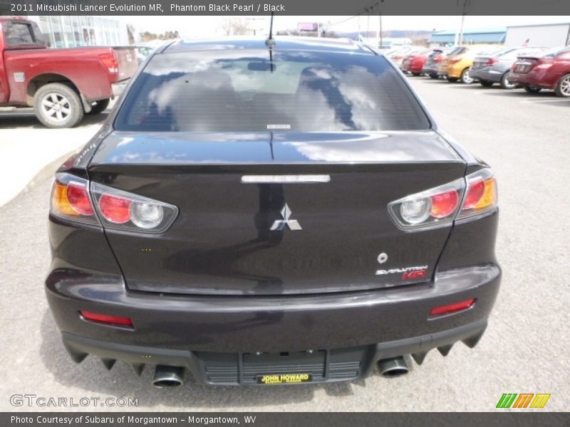 Phantom Black Pearl / Black 2011 Mitsubishi Lancer Evolution MR