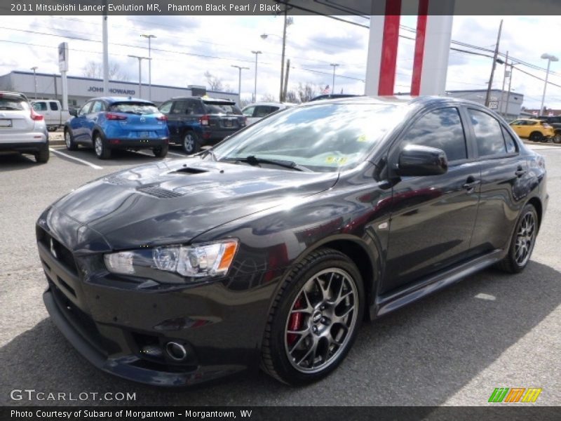 Phantom Black Pearl / Black 2011 Mitsubishi Lancer Evolution MR
