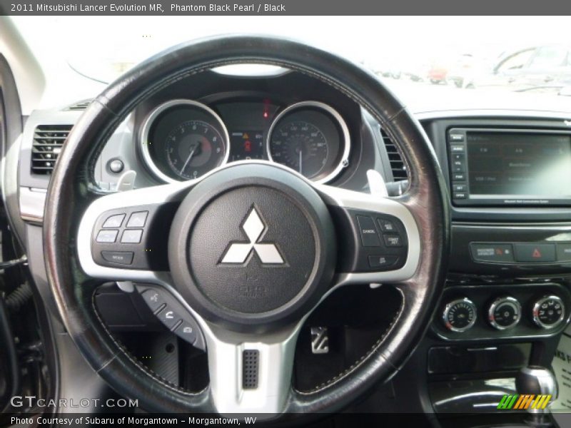 Phantom Black Pearl / Black 2011 Mitsubishi Lancer Evolution MR