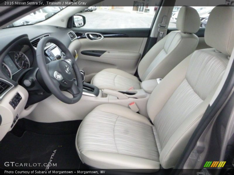 Front Seat of 2016 Sentra SV