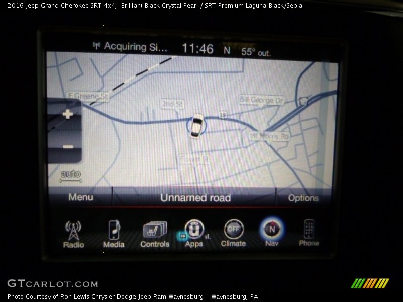 Brilliant Black Crystal Pearl / SRT Premium Laguna Black/Sepia 2016 Jeep Grand Cherokee SRT 4x4