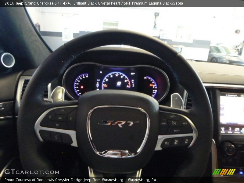 Brilliant Black Crystal Pearl / SRT Premium Laguna Black/Sepia 2016 Jeep Grand Cherokee SRT 4x4