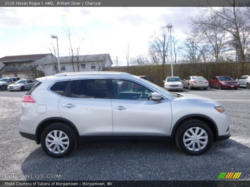 Brilliant Silver / Charcoal 2016 Nissan Rogue S AWD