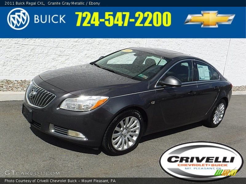 Granite Gray Metallic / Ebony 2011 Buick Regal CXL