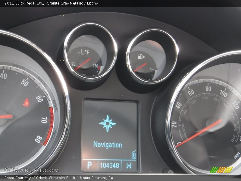 Granite Gray Metallic / Ebony 2011 Buick Regal CXL