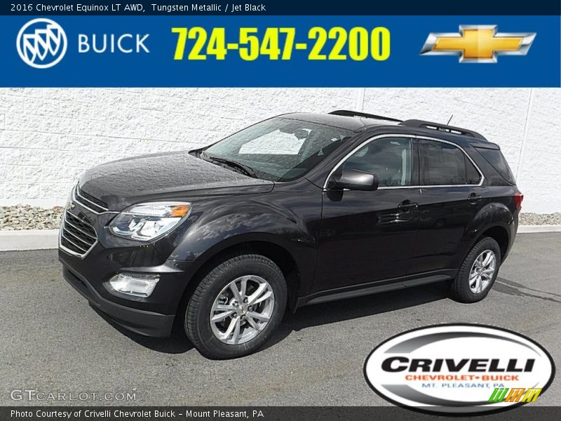 Tungsten Metallic / Jet Black 2016 Chevrolet Equinox LT AWD