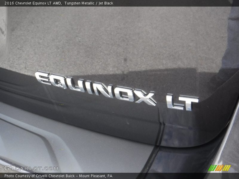 Tungsten Metallic / Jet Black 2016 Chevrolet Equinox LT AWD