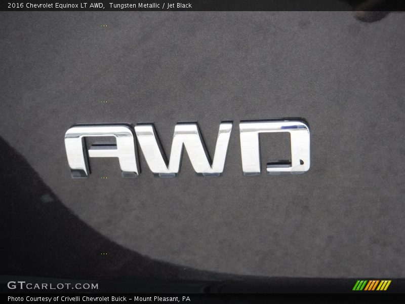 Tungsten Metallic / Jet Black 2016 Chevrolet Equinox LT AWD