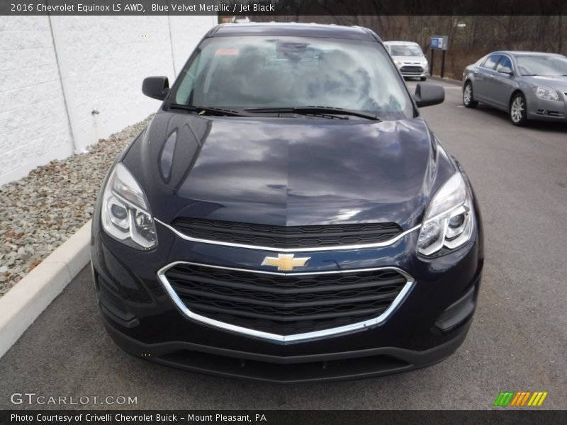 Blue Velvet Metallic / Jet Black 2016 Chevrolet Equinox LS AWD