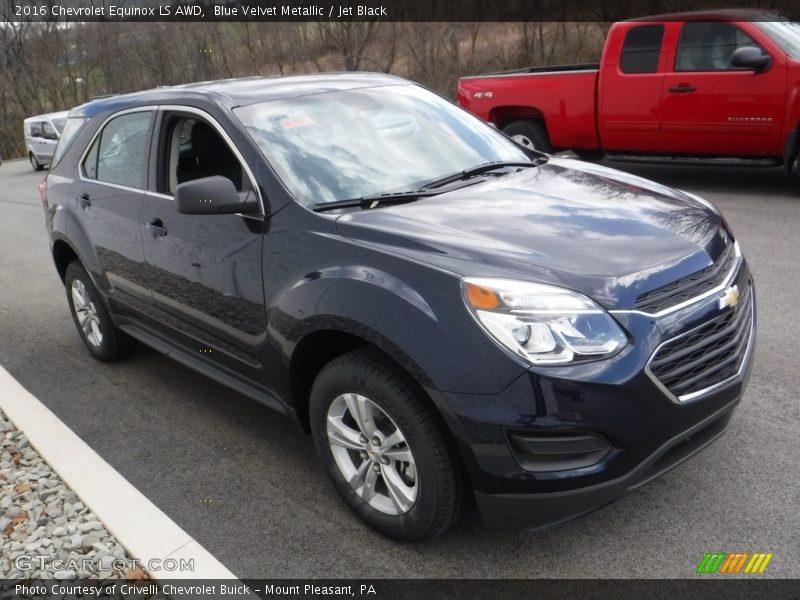Blue Velvet Metallic / Jet Black 2016 Chevrolet Equinox LS AWD