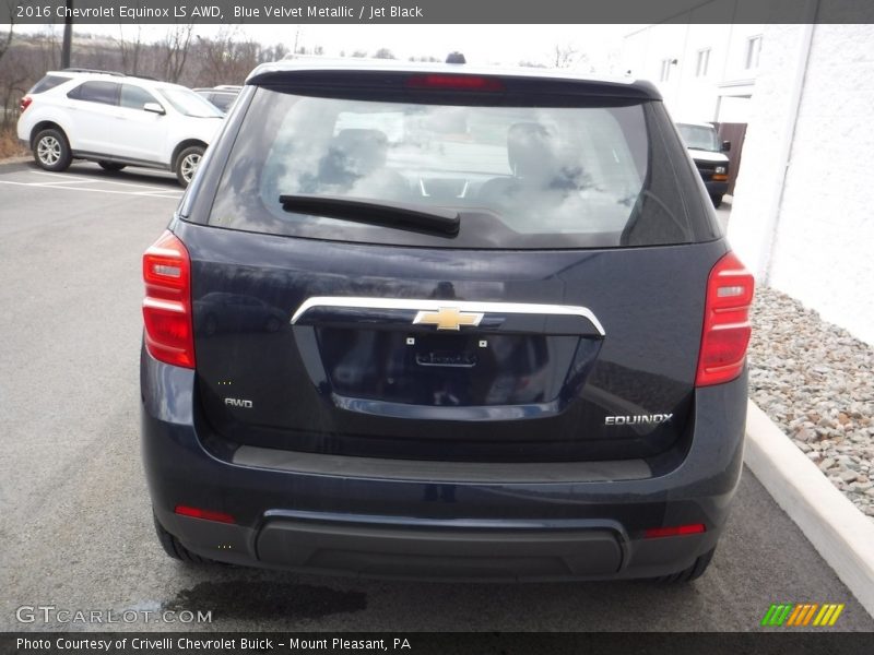 Blue Velvet Metallic / Jet Black 2016 Chevrolet Equinox LS AWD