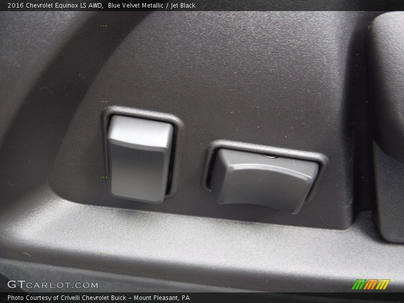 Blue Velvet Metallic / Jet Black 2016 Chevrolet Equinox LS AWD