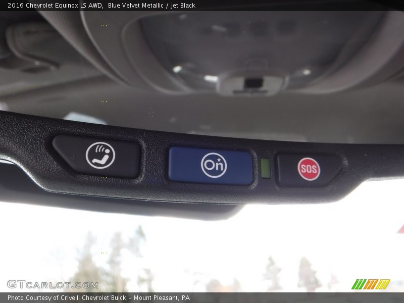 Blue Velvet Metallic / Jet Black 2016 Chevrolet Equinox LS AWD
