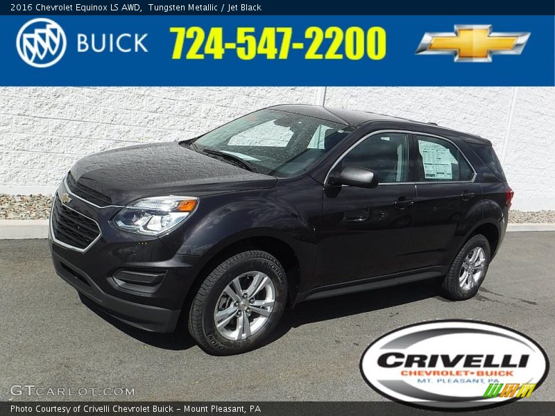 Tungsten Metallic / Jet Black 2016 Chevrolet Equinox LS AWD