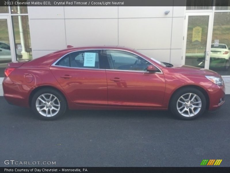 Crystal Red Tintcoat / Cocoa/Light Neutral 2013 Chevrolet Malibu ECO