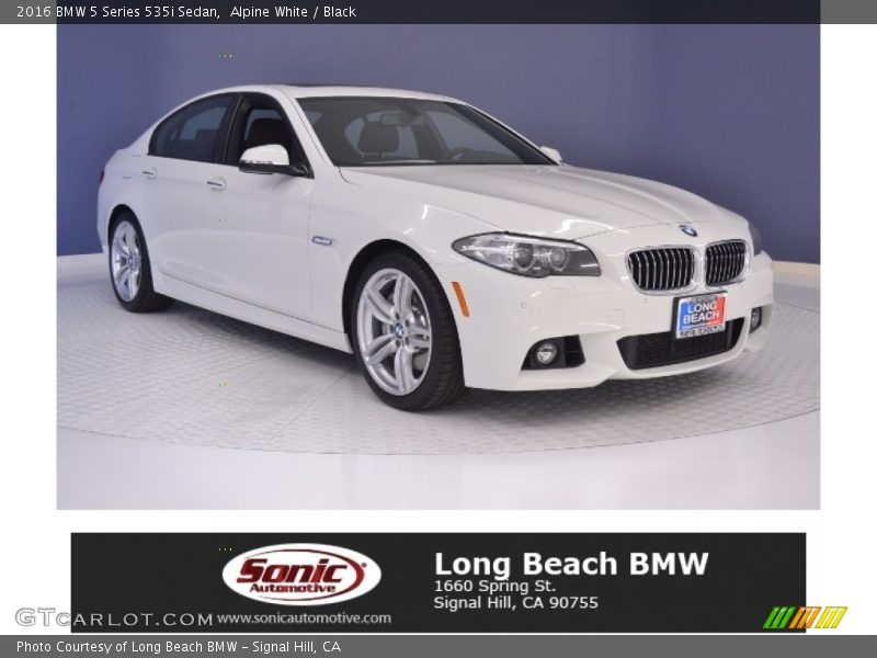Alpine White / Black 2016 BMW 5 Series 535i Sedan