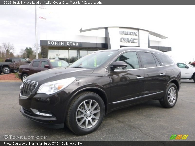 Cyber Gray Metallic / Cocoa Leather 2013 Buick Enclave Leather AWD