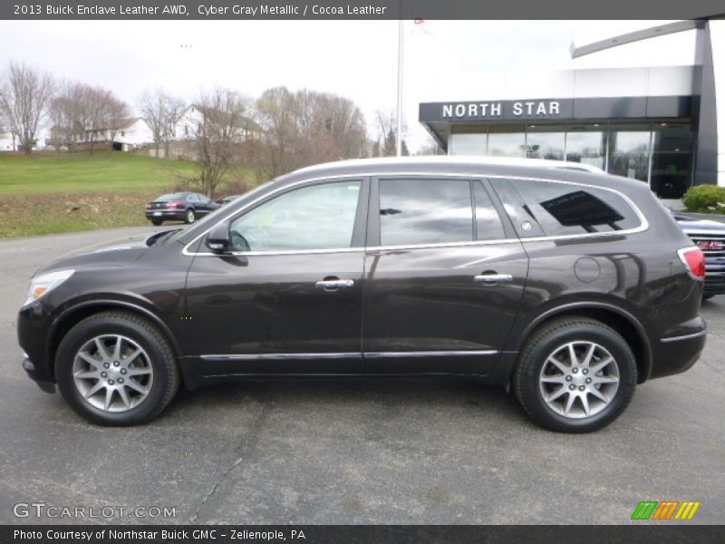 Cyber Gray Metallic / Cocoa Leather 2013 Buick Enclave Leather AWD