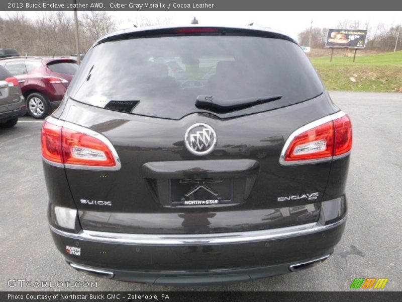 Cyber Gray Metallic / Cocoa Leather 2013 Buick Enclave Leather AWD