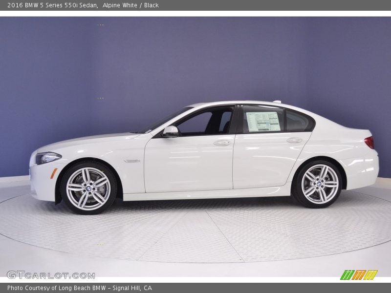 Alpine White / Black 2016 BMW 5 Series 550i Sedan