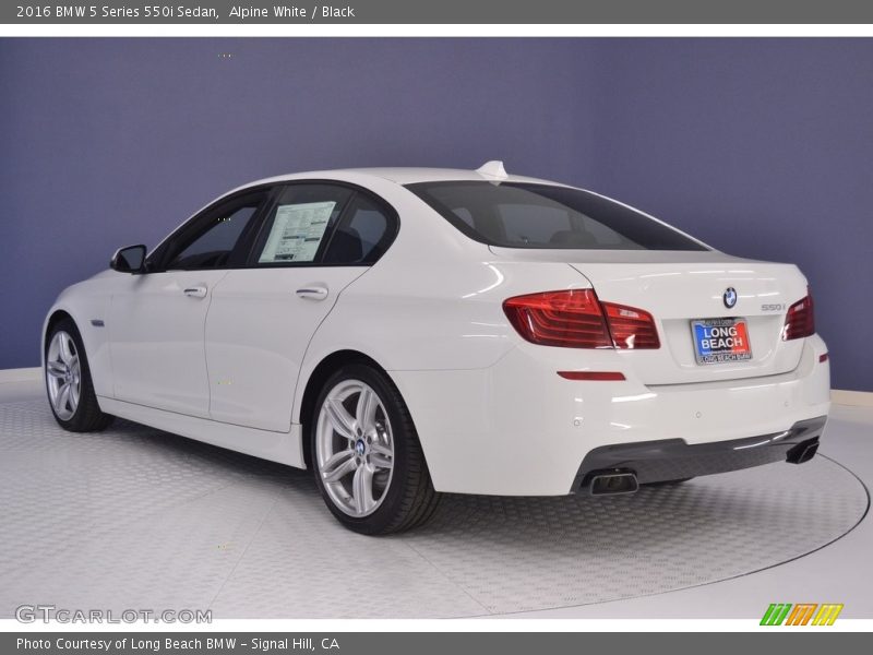 Alpine White / Black 2016 BMW 5 Series 550i Sedan