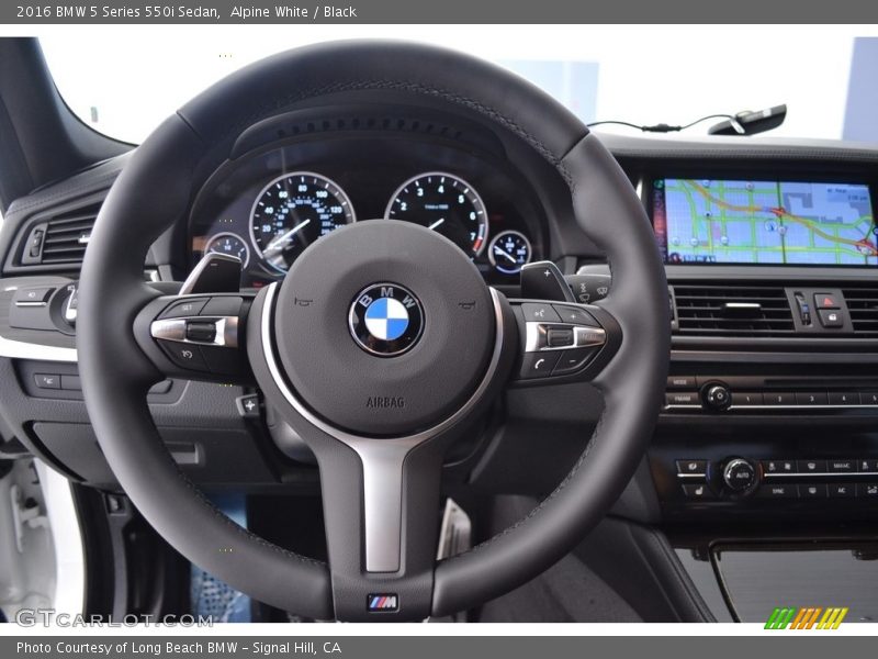 Alpine White / Black 2016 BMW 5 Series 550i Sedan