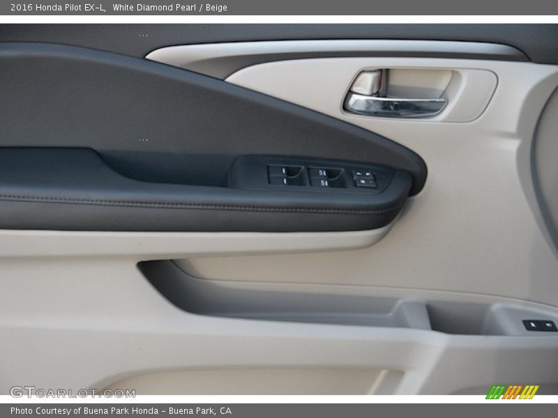 White Diamond Pearl / Beige 2016 Honda Pilot EX-L