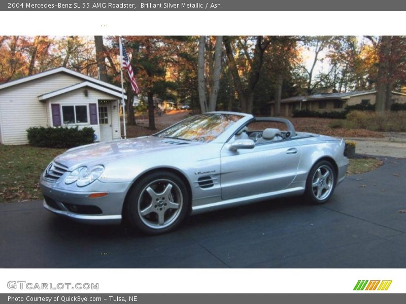 Brilliant Silver Metallic / Ash 2004 Mercedes-Benz SL 55 AMG Roadster