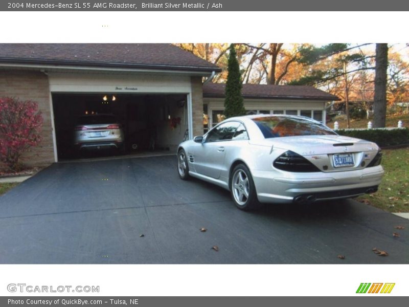 Brilliant Silver Metallic / Ash 2004 Mercedes-Benz SL 55 AMG Roadster