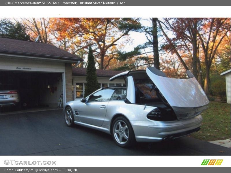 Brilliant Silver Metallic / Ash 2004 Mercedes-Benz SL 55 AMG Roadster