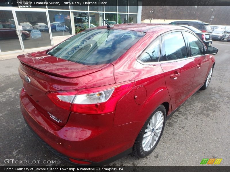 Ruby Red / Charcoal Black 2014 Ford Focus Titanium Sedan