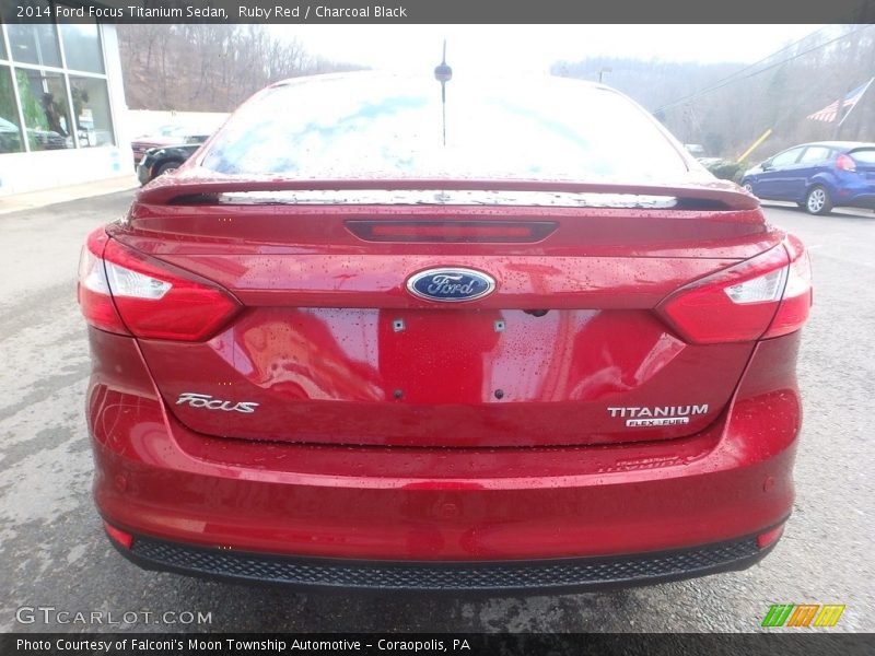 Ruby Red / Charcoal Black 2014 Ford Focus Titanium Sedan