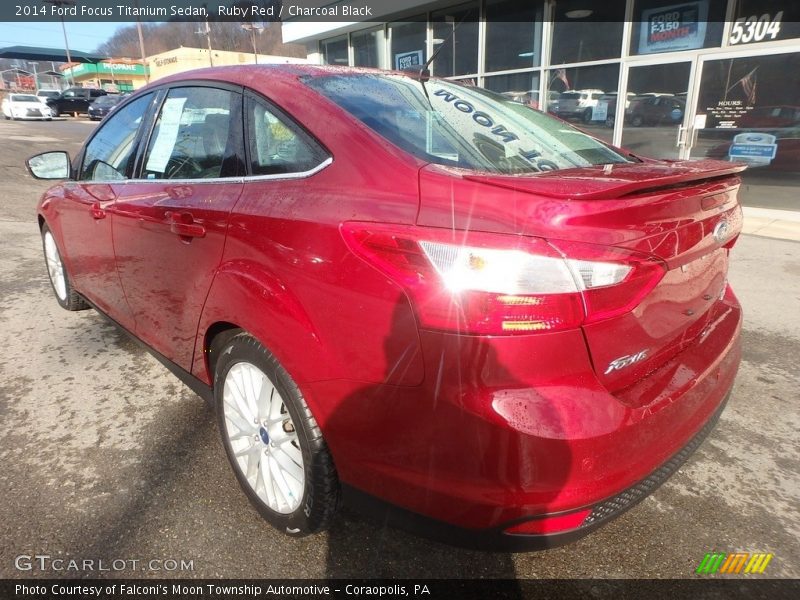 Ruby Red / Charcoal Black 2014 Ford Focus Titanium Sedan