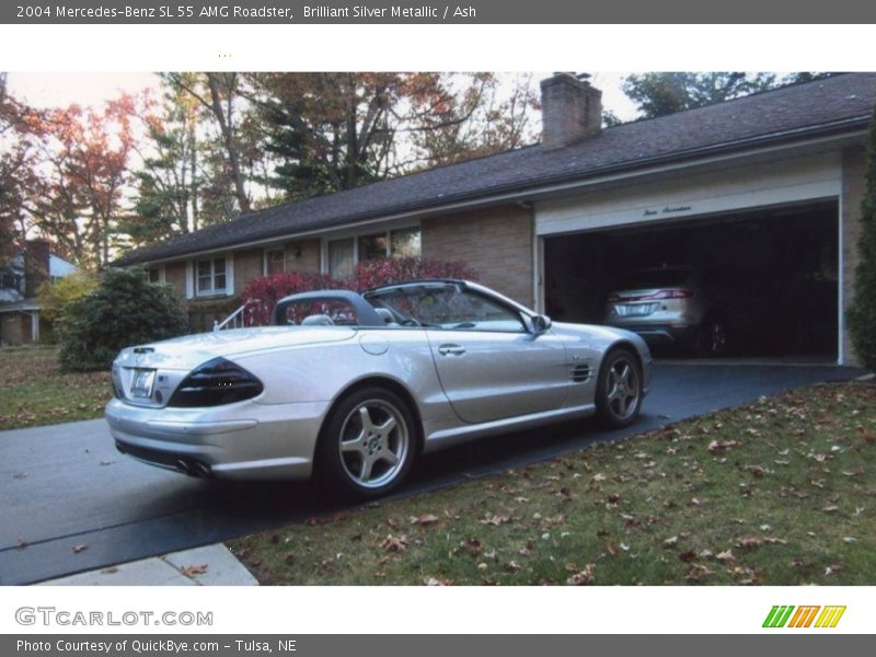 Brilliant Silver Metallic / Ash 2004 Mercedes-Benz SL 55 AMG Roadster