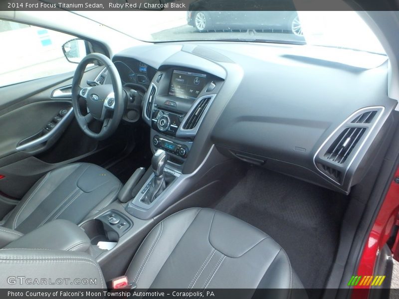 Ruby Red / Charcoal Black 2014 Ford Focus Titanium Sedan