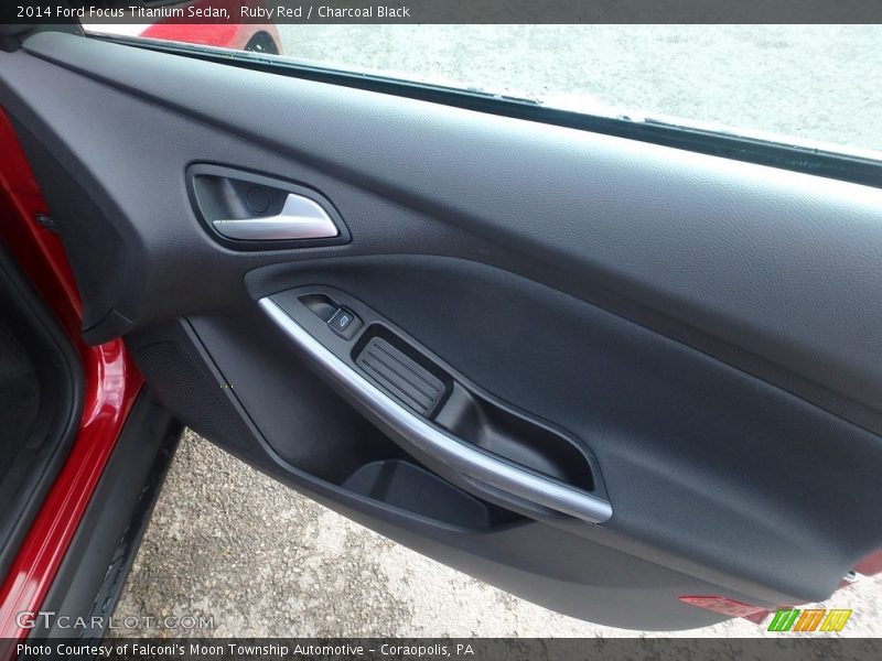 Ruby Red / Charcoal Black 2014 Ford Focus Titanium Sedan