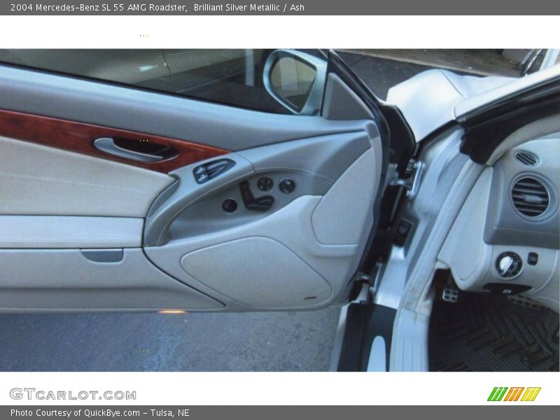 Brilliant Silver Metallic / Ash 2004 Mercedes-Benz SL 55 AMG Roadster